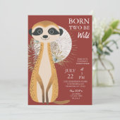 Australische Safari Born Two Be Wild Verjaardag Kaart (Staand voorkant)