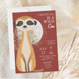 Australische Safari Wild Een Eerste Verjaardag Kaart