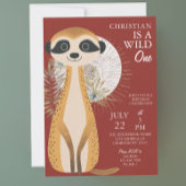 Australische Safari Wild Een Eerste Verjaardag Kaart