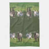 Australische schaap ~ Fetch Vert Oil Painting Theedoek (Verticaal)
