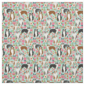 Australische schaapse  bloemenmint stof (Swatch)