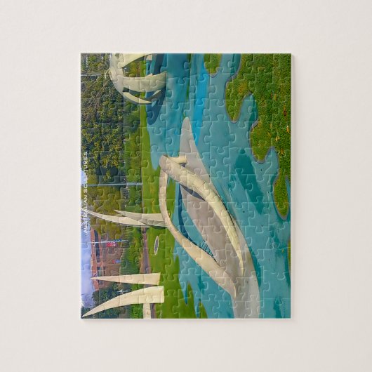 Australische sculpturen legpuzzel (Verticaal)