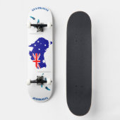 Australische semi-gestileerde vector vlag afbeeldi persoonlijk skateboard (Voorkant)