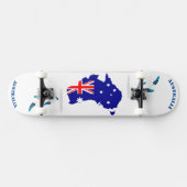 Australische semi-gestileerde vector vlag afbeeldi persoonlijk skateboard (Horizontaal)