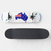 Australische semi-gestileerde vector vlag afbeeldi persoonlijk skateboard (Horizontaal)