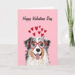 Australische Shepherd Blue Merle Valentijnse Dog C Feestdagen Kaart