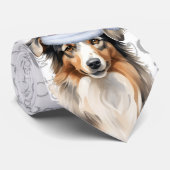 Australische Shepherd Christmas Dog Lovers Stropdas (Opgerold)