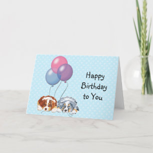 Australische Shepherd Custom Happy Birthday Card Kaart