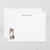 Australische Shepherd Grey Border op maat Notitiekaartje (Voorkant / Achterkant)