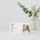 Australische Shepherd Profile Card Visitekaartje (Staand voorkant)