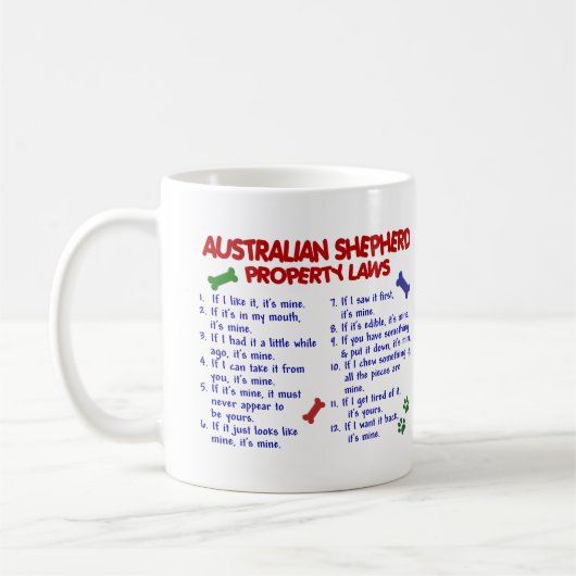 AUSTRALISCHE SHEPHERD Property Laws 2 Koffiemok (Links)