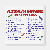 AUSTRALISCHE SHEPHERD Property Laws 2 Magneet (Voorkant)