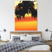 Australische Silhouette Zonsondergang Ingepakte C Canvas Afdruk (Insitu (Slaapkamer))