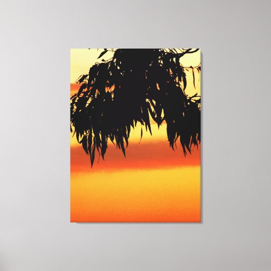 Australische Silhouette Zonsondergang Ingepakte C Canvas Afdruk (Voorkant)