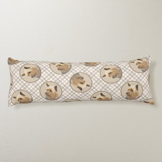 Australische Silky Terrier Schilderen Originele Ho Lichaamskussen (Achterkant)