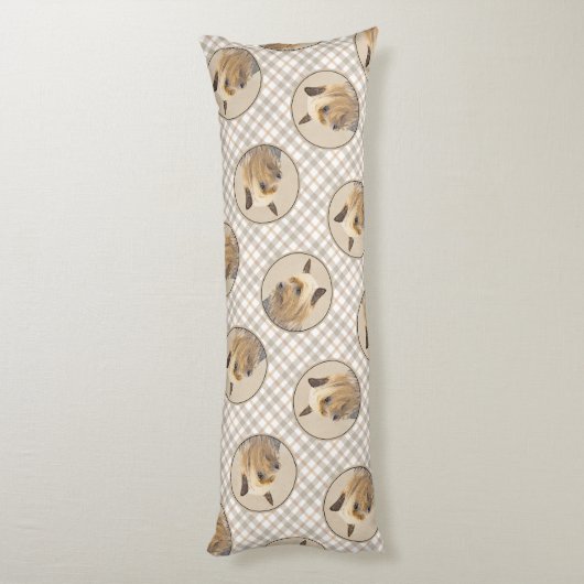 Australische Silky Terrier Schilderen Originele Ho Lichaamskussen (Achterkant (Verticaal))