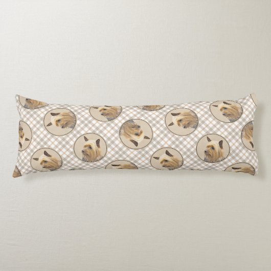 Australische Silky Terrier Schilderen Originele Ho Lichaamskussen (Voorkant)