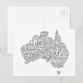 Australische slang-kaart briefkaart (Voorkant / Achterkant)