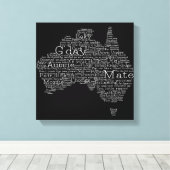 Australische slang-kaart canvas afdruk (Insitu (Houten vloer))