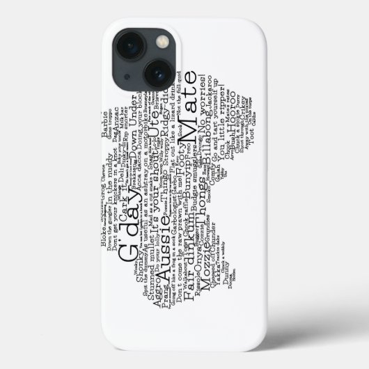 Australische slang-kaart Case-Mate iPhone case (Achterkant)