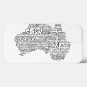 Australische slang-kaart Case-Mate iPhone case (Achterkant (horizontaal))