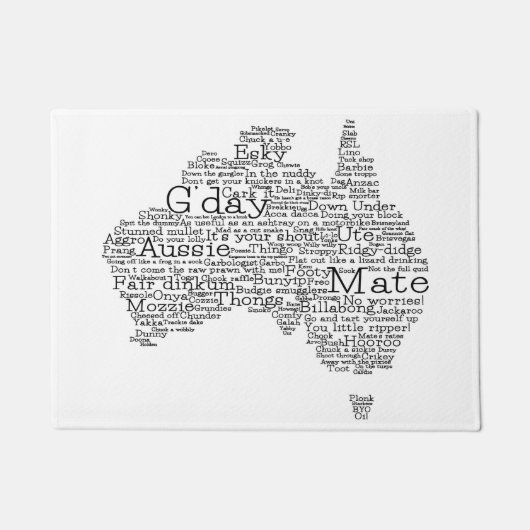 Australische slang-kaart deurmat (Voorkant)