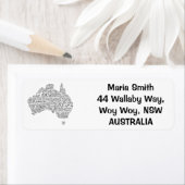 Australische slang-kaart etiket (Insitu)