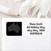 Australische slang-kaart etiket (Insitu)