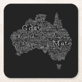 Australische slang-kaart kartonnen onderzetters (Voorkant)