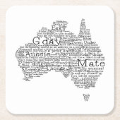 Australische slang-kaart kartonnen onderzetters (Voorkant)