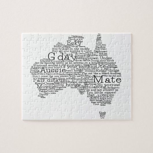 Australische slang-kaart legpuzzel (Horizontaal)