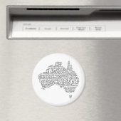 Australische slang-kaart magneet (Insitu (Vaatwasser))