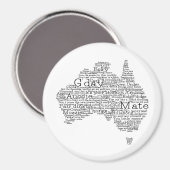 Australische slang-kaart magneet (Voorkant / Achterkant)