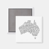 Australische slang-kaart magneet (Voorkant / Achterkant)