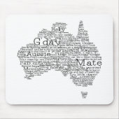 Australische slang-kaart muismat (Voorkant)