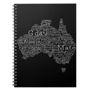 Australische slang-kaart notitieboek