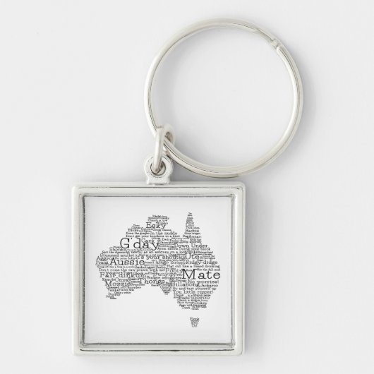 Australische slang-kaart sleutelhanger (Voorkant)