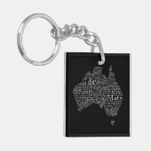 Australische slang-kaart sleutelhanger (Voorkant Links)