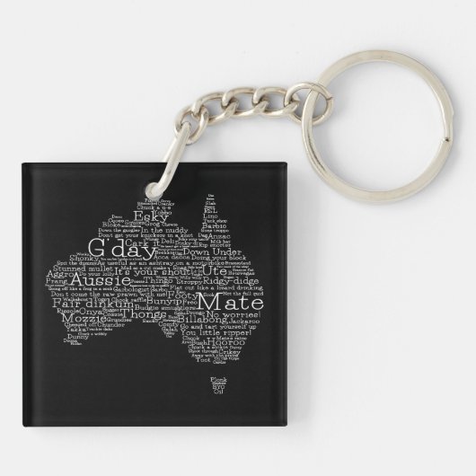 Australische slang-kaart sleutelhanger (Achterkant)