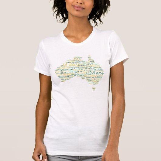 Australische slang-kaart t-shirt (Voorkant)