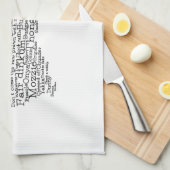 Australische slang-kaart theedoek (Quarter Fold)