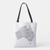Australische slang-kaart tote bag (Achterkant)
