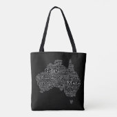 Australische slang-kaart tote bag (Achterkant)