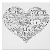 Australische slang perfect poster (Voorkant)