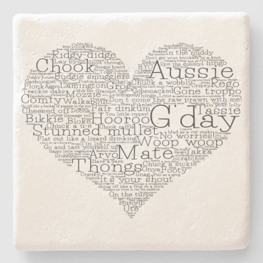 Australische slang stenen onderzetter (Voorkant)