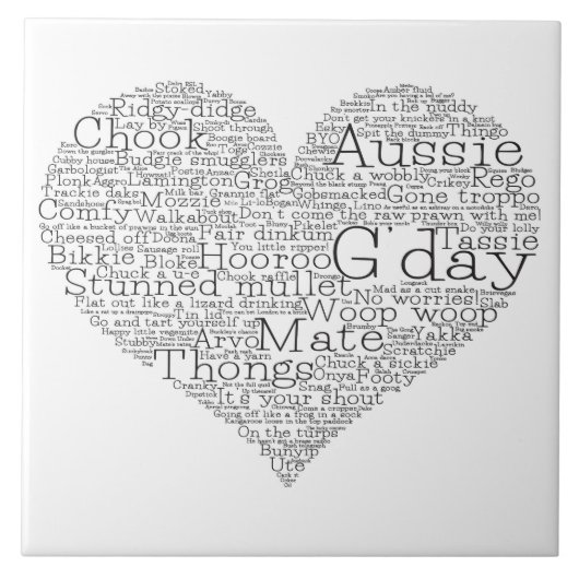 Australische slang tegeltje (Voorkant)