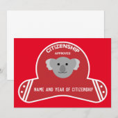 Australische Staatsbürgerschaftsfeest Cadeau Bedankkaart (Voorkant / Achterkant)