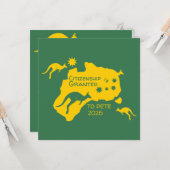 Australische Staatsbürgerschaftsfeestcadeaus Kaart (Voorkant / Achterkant in situ)