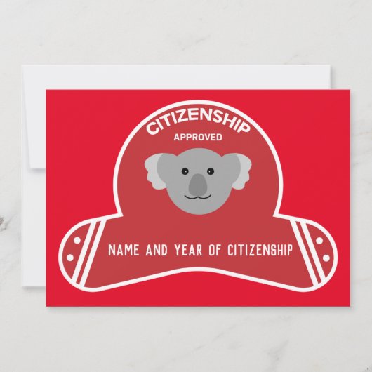 Australische Staatsbürgerschapsfeest Cadeau Bedankkaart (Voorkant)