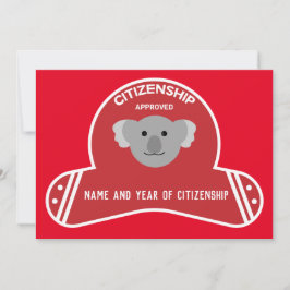 Australische Staatsbürgerschapsfeest Geschenk Bedankkaart